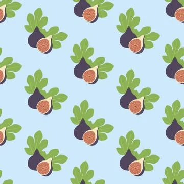 Fig Fruit pattern Illustrazione stock