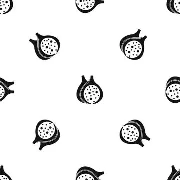 Fig fruit pattern seamless black 스톡 일러스트
