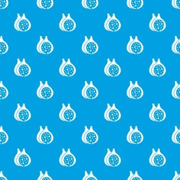 Fig fruit pattern seamless blue Illustrazione stock