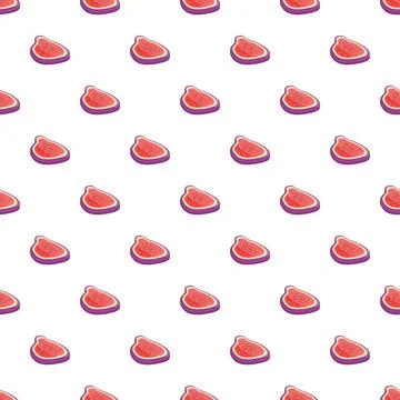 Fig fruit slice forming seamless pattern background Illustrazione stock