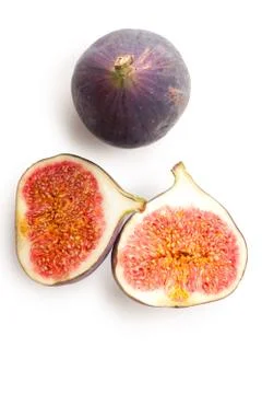 Fig fruit on white background Stock Photos