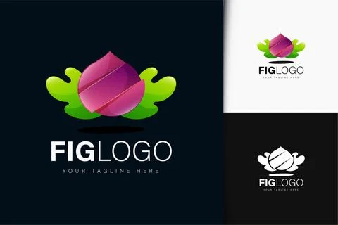 Fig logo design with gradient Stock Illustration
