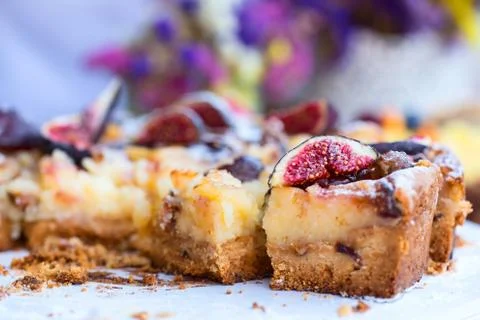 Fig pie Stock Photos