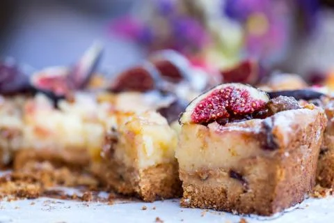 Fig pie Stock Photos