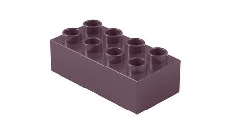Fig Plastic Lego Block Isolated on a White Background. Stock Illustration