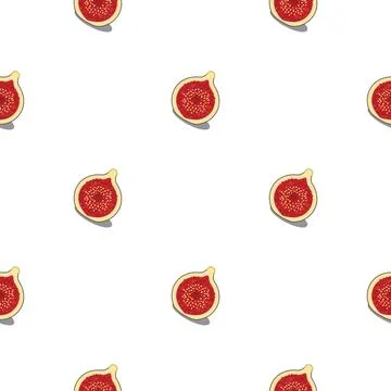 Fig seamless pattern. Vegan organic eco fruit background. vector illustration Stock Illustration