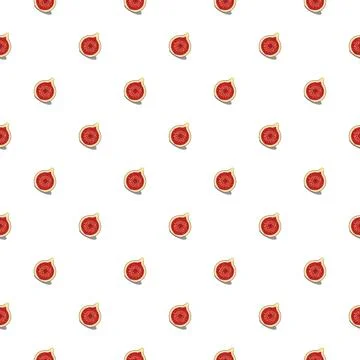 Fig seamless pattern. Vegan organic eco fruit background. vector illustration Stock Illustration