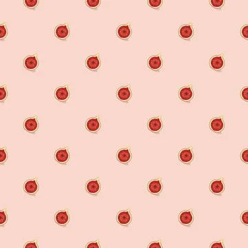 Fig seamless pattern. Vegan organic eco fruit background. vector illustration Illustrazione stock