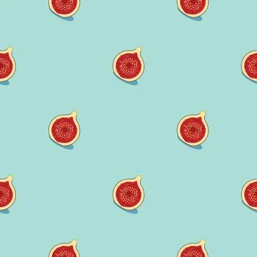 Fig seamless pattern. Vegan organic eco fruit background. vector illustration Illustrazione stock