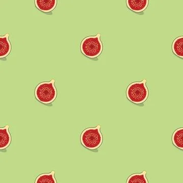 Fig seamless pattern. Vegan organic eco fruit background. vector illustration Illustrazione stock
