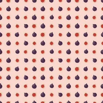 Fig seamless pattern. Vegan organic eco fruit background. vector illustration 스톡 일러스트