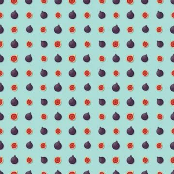 Fig seamless pattern. Vegan organic eco fruit background. vector illustration Stock Illustration