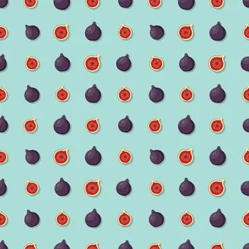 Fig seamless pattern. Vegan organic eco fruit background. vector illustration Illustrazione stock