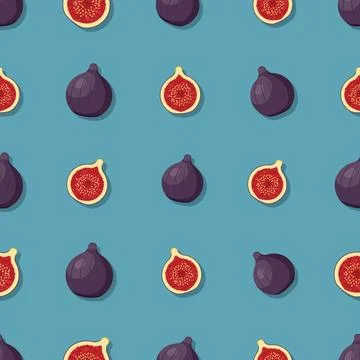 Fig seamless pattern. Vegan organic eco fruit background. vector illustration 스톡 일러스트