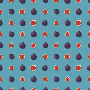Fig seamless pattern. Vegan organic eco fruit background. vector illustration Illustrazione stock