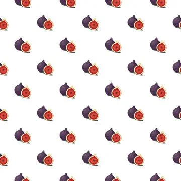 Fig seamless pattern. Vegan organic eco fruit background. vector illustration Illustrazione stock