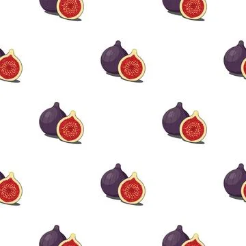 Fig seamless pattern. Vegan organic eco fruit background. vector illustration 스톡 일러스트