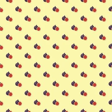 Fig seamless pattern. Vegan organic eco fruit background. vector illustration Stock Illustration