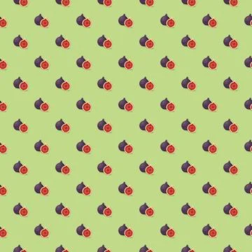 Fig seamless pattern. Vegan organic eco fruit background. vector illustration Stock Illustration