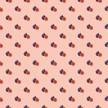 Fig seamless pattern. Vegan organic eco fruit background. vector illustration Illustrazione stock