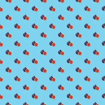 Fig seamless pattern. Vegan organic eco fruit background. vector illustration Illustrazione stock