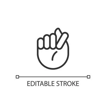 Fig sign pixel perfect linear icon Stock Illustration