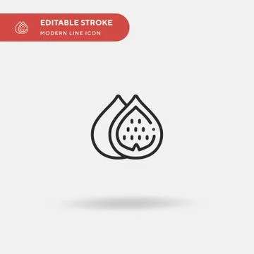 Fig Simple vector icon. Illustration symbol design template for web mobile UI Stock Illustration