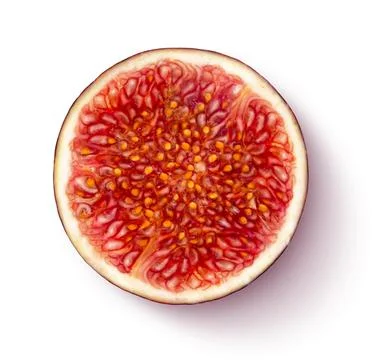 Fig slice isolated on white background, top view Stock Photos