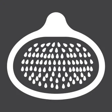 Fig solid icon, fruit and diet, vector graphics Stock Illustration