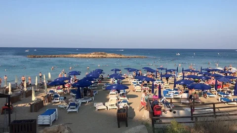 Fig Tree Beach in Cyprus Stock Footage 121566740