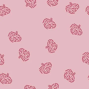 Fig tree jungle amazon line seamless pattern Illustrazione stock