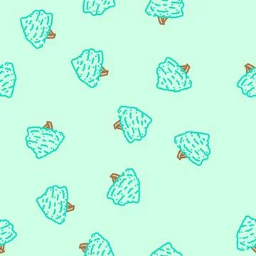 Fig tree jungle amazon vector seamless pattern Illustrazione stock