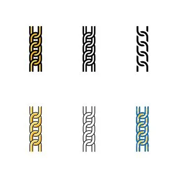Figaro concepts chain color icon vector 库存插图
