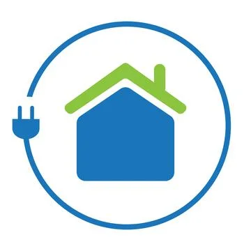 Fight Against Climate Change, Use Renewable Energy at Home - Concept Logo D.. Ilustración de archivo