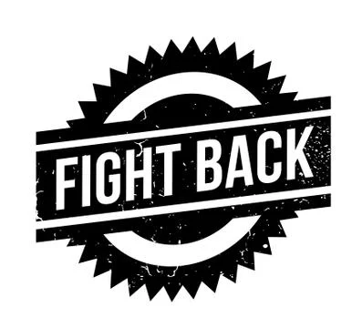 Fight Back rubber stamp Stock Illustration
