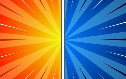Fight background in flat comic style design with halftones. Vector illustrati Stock Illustration