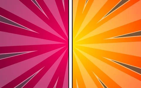 Fight background in flat comic style design with halftones. Vector illustrati Stock Illustration