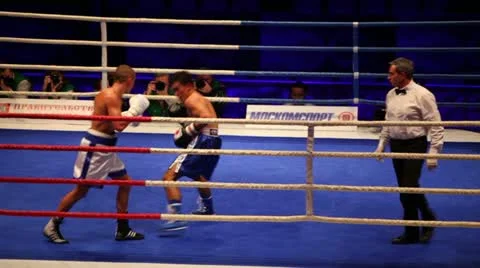 Fight between participans during boxing match WSB 動画素材 22008974