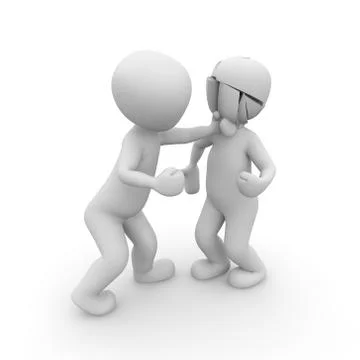 The fight in the boxing ring Stock Illustration