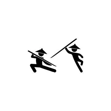 Fight Chinese fighters icon. Elements of fighting icon. Premium quality graphic Stock Illustration
