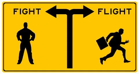 Fight flight Stock Illustration