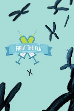Fight the flu design イラスト素材