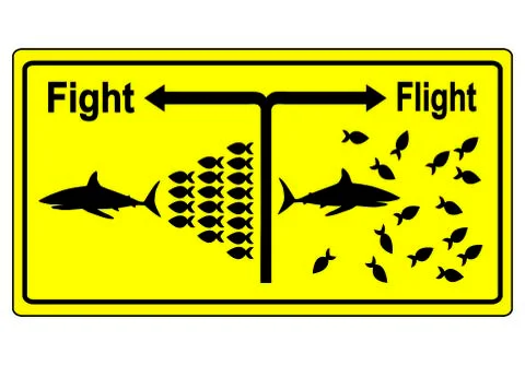 Fight or Flight Concept Stock-Illustration