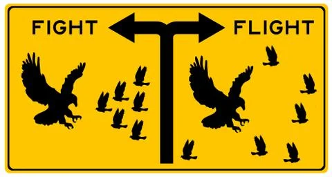 Fight or flight Stock Illustration