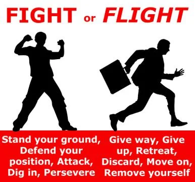 Fight or flight 스톡 일러스트