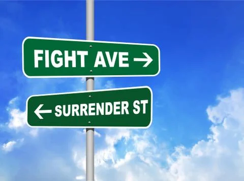 Fight or Surrender Choice (Vector) Stock Illustration