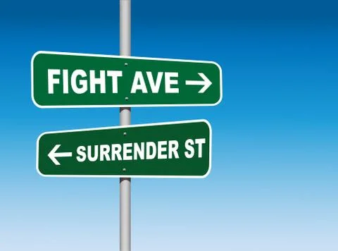 Fight or Surrender (Vector) Stock Illustration