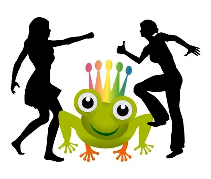 Fight over the Frog King Stock Illustration