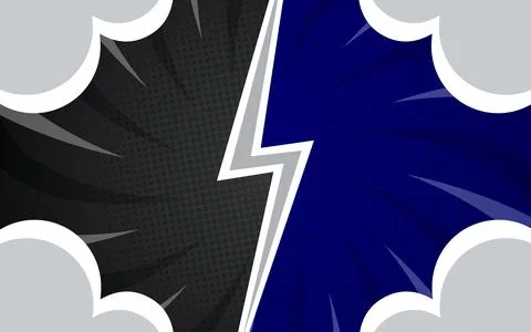 Fight versus cartoon comic background. Comic book colorful competition post.. 库存插图