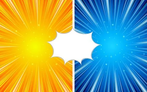 Fight vs comic background with radial effect. Stock Illustration